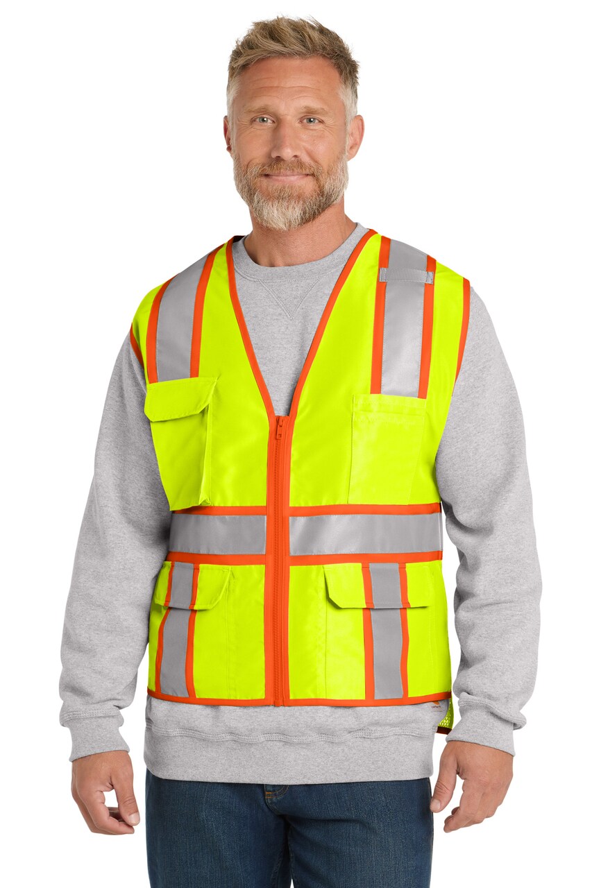 CornerStone® ANSI 107 Class 2 Surveyor Zippered Two-Tone Vest